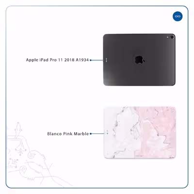 برچسب پوششی ماهوت مدل Blanco-Pink-Marble مناسب برای تبلت اپل iPad Pro 11 2018 A1934