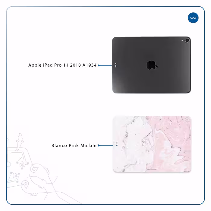 برچسب پوششی ماهوت مدل Blanco-Pink-Marble مناسب برای تبلت اپل iPad Pro 11 2018 A1934