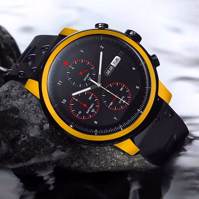 برچسب ماهوت طرح Matte Deep Mustard مناسب برای ساعت هوشمند شیایومی Amazfit Stratos