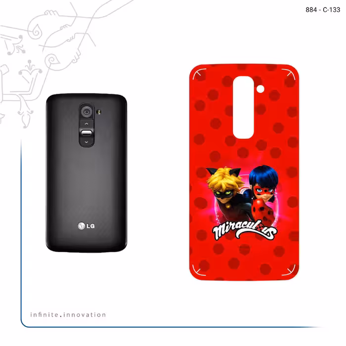 برچسب پوششی ماهوت مدل Ladybug and Cat Noir مناسب برای گوشی موبایل ال جی G2