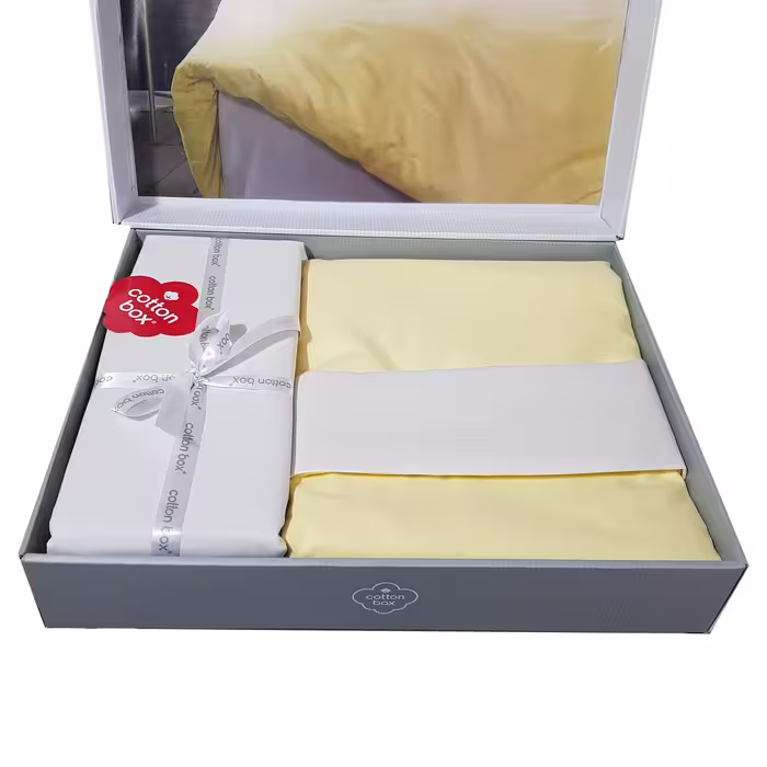 سرویس روتختی کاتن باکس مدل Sari Krem دو نفره 4 تکه