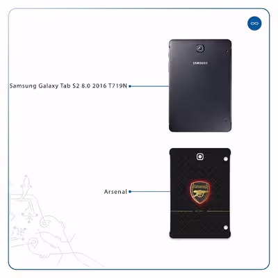 برچسب پوششی ماهوت مدل Arsenal مناسب برای تبلت سامسونگ Galaxy Tab S2 8.0 2016 T719N