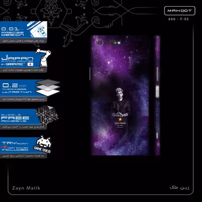 برچسب پوششی ماهوت مدل Zayn Malik-FullSkin مناسب برای گوشی موبایل سونی Xperia XZ Premium