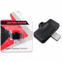 تبدیل شارژر وهدفون آیفونLightning Splitter پک قرمز