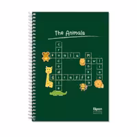 دفتر زبان چهار خط 60 برگ سیمی فانتزی الیپون طرح 3