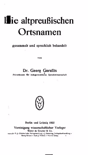 خرید و دانلود نسخه کامل کتاب Die altpreussischen Ortsnamen