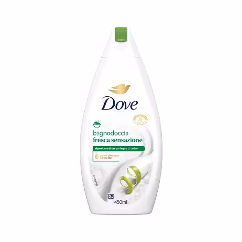 شامپو بدن رايحه سيب و چوب صدر fresca sensazione داو 450 ميل