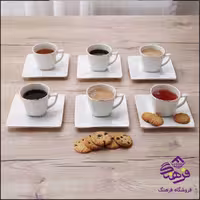 سرویس 12 پارچه فلت خط طلا برند تقدیس (طرح 8دک)