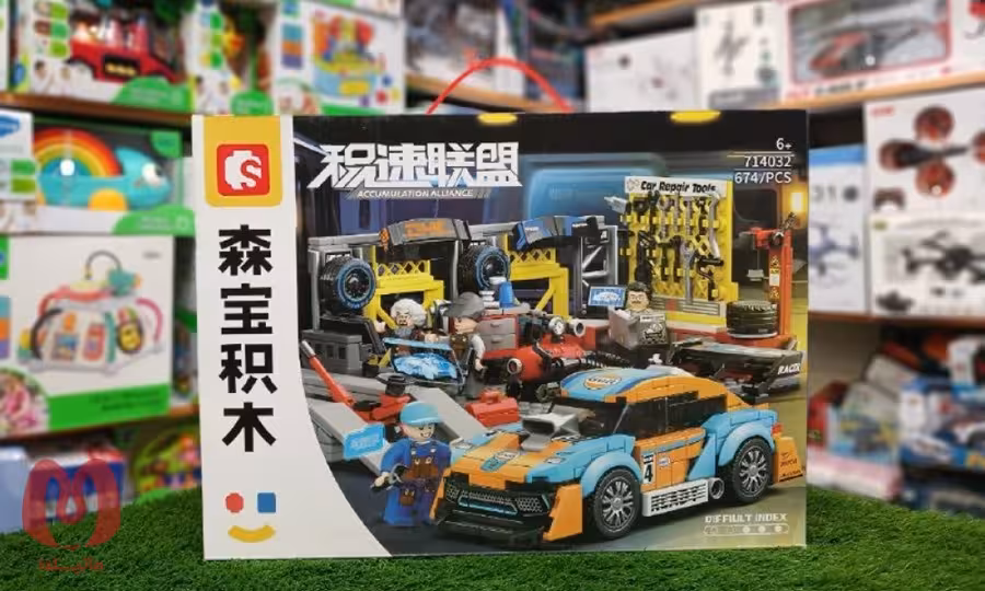 لگو تکنیک تعمیرگاه ماشین مسابقه ای 674 قطعه مدل 714032