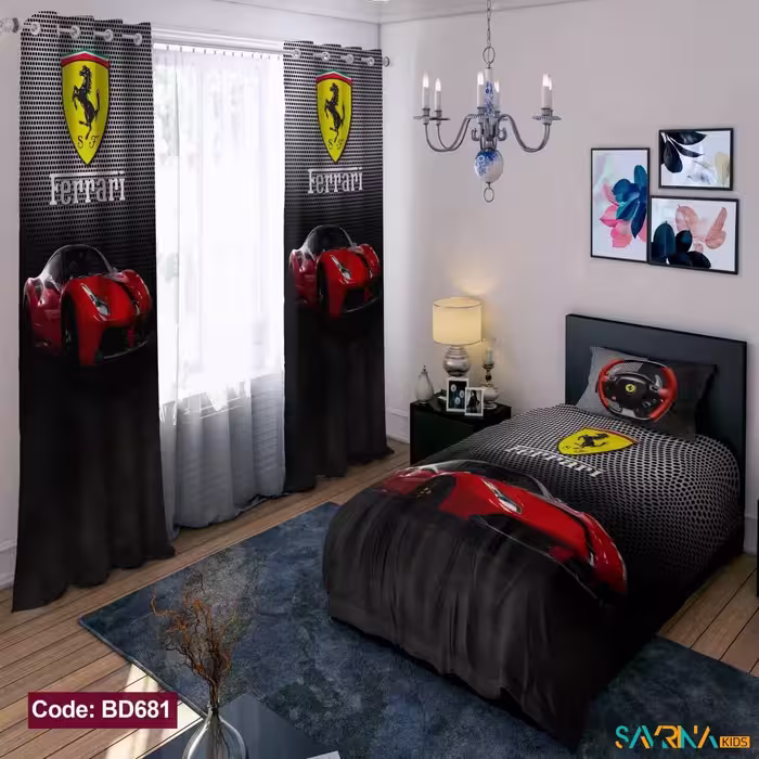 ست اتاق خواب پسرانه طرح ماشین فراری کد BD681