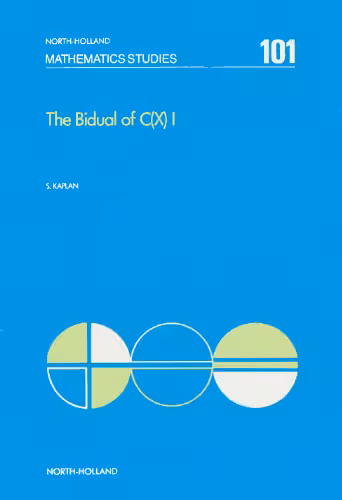 خرید و دانلود نسخه کامل کتاب The bidual of C(X) I