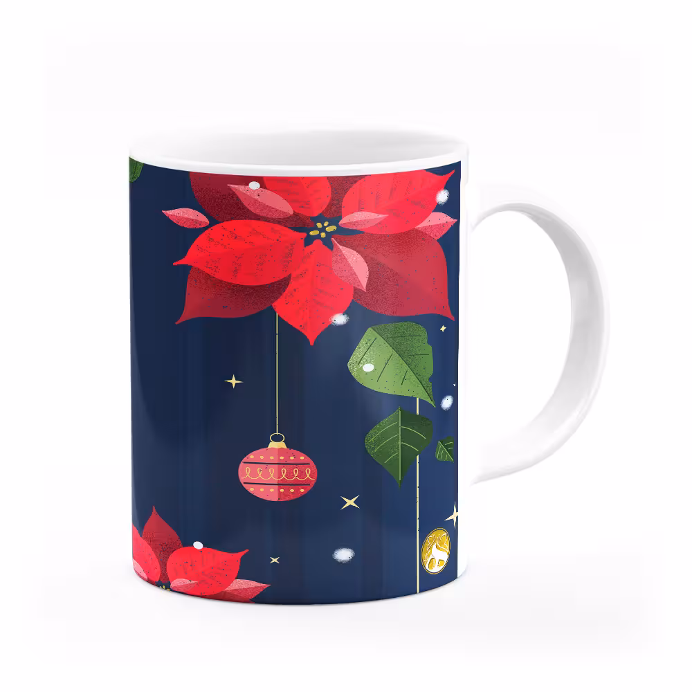 ماگ طرح دخترونه گل و برگ مدل MG8847