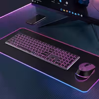 کیبورد بیسیم بلوتوثی و هفت رنگ                            