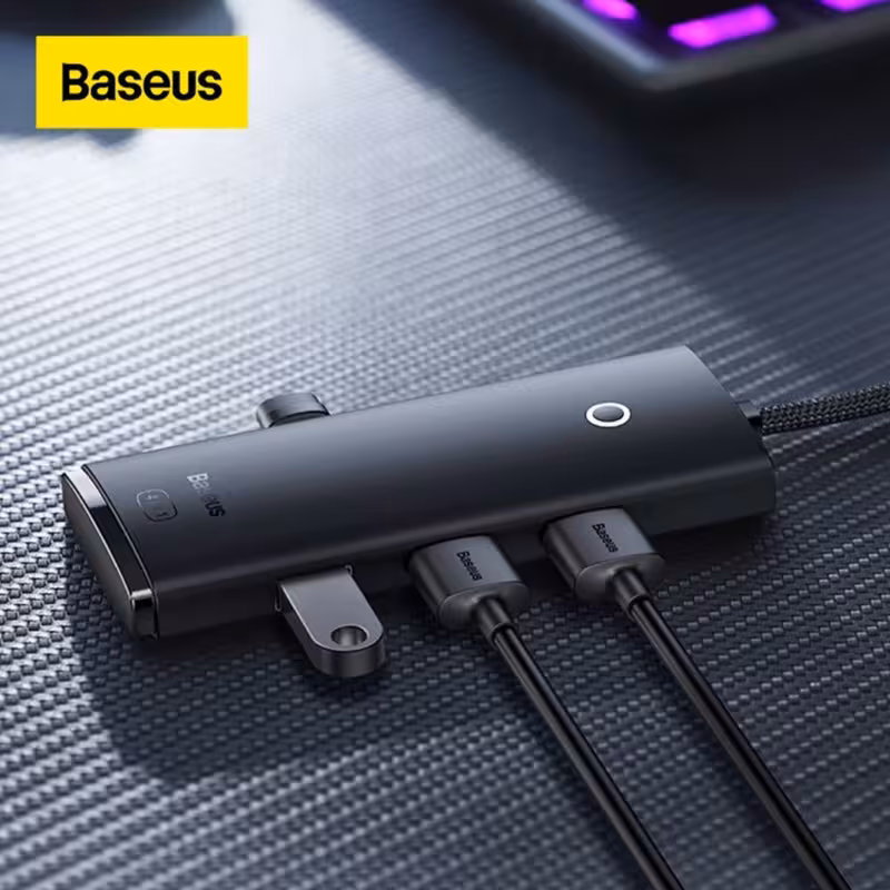 هاب 4 پورت usb3 باسئوس مدل Hub Lite Series -WKQX030101