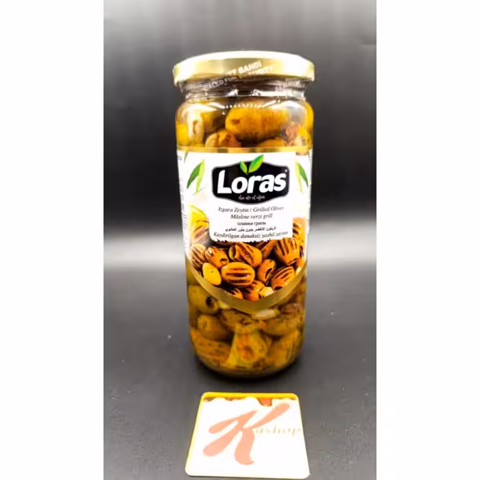زیتون بدون هسته کبابی گریل شده لوراس (465 گرم) loras