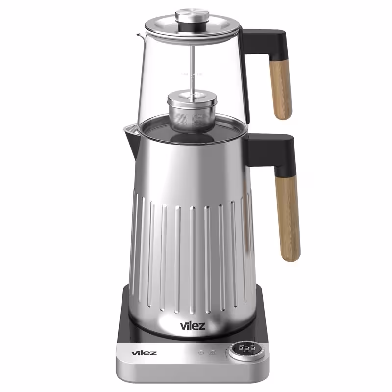 چای ساز ویلز مدل VL2010 ظرفیت 1.7 لیتر با کتری استیل ضد زنگ
