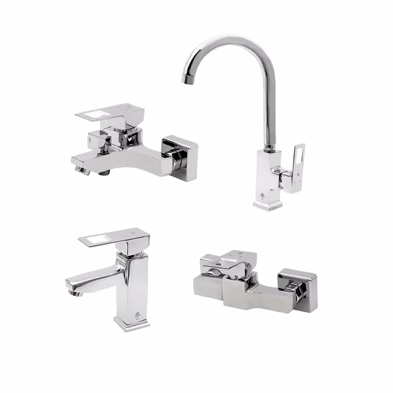 ست چهار تکه شیرآلات شادان مدل فلت ونوس