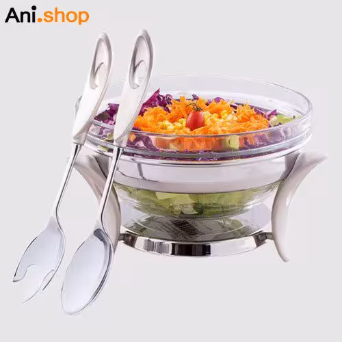 سالاد خوری قایقی نقره ای مدل UN-3868 کد 181