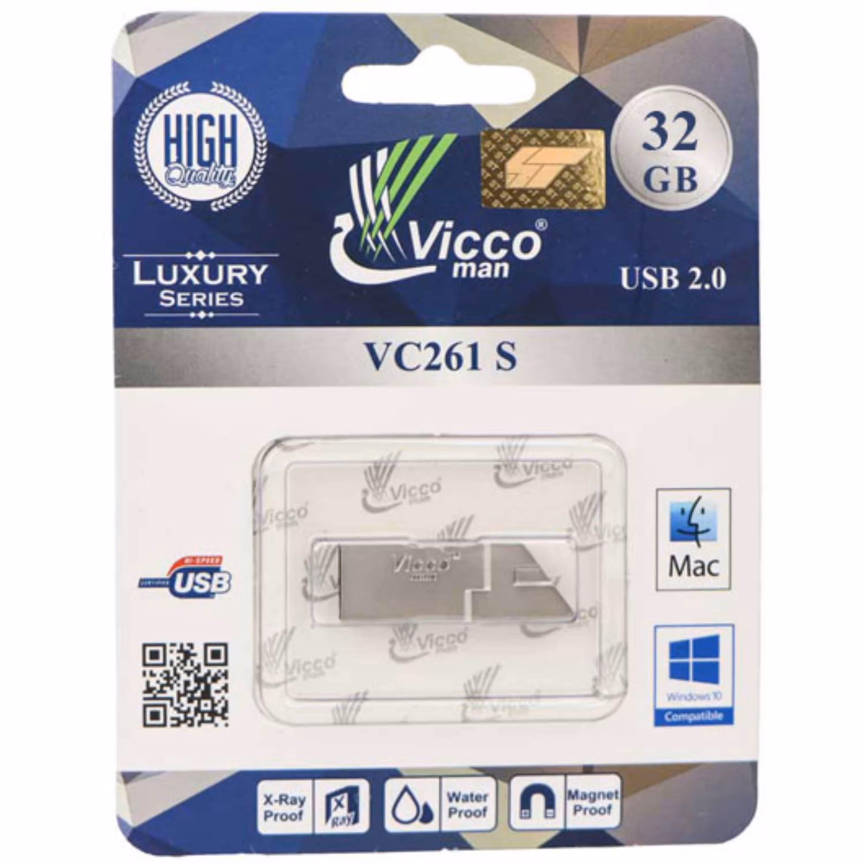 فلش 32GB Vicco Man VC261 با گارانتی مادام العمر