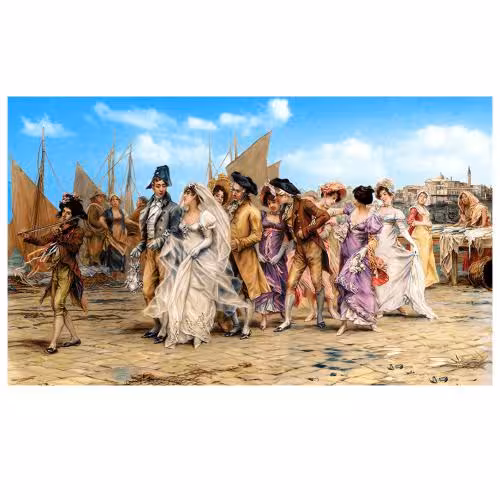 نخ و نقشه فرانسوی طرح عروسی کد 24184