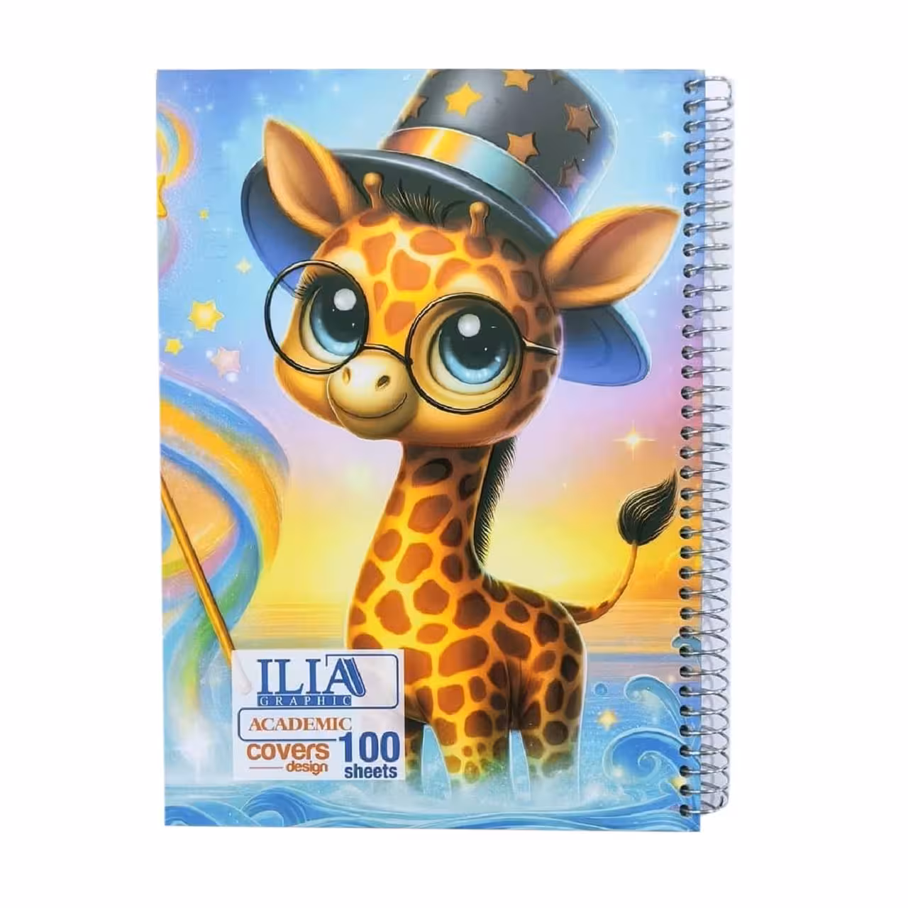 دفتر سیمی ایلیا طرح زرافه 100 برگ