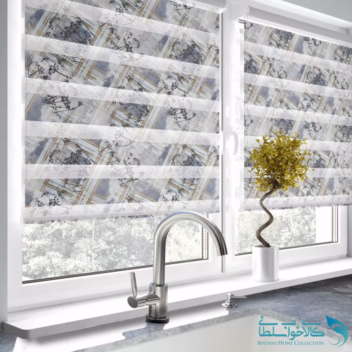 پرده زبرا طرح دیانا آشپزخانه کد 1775