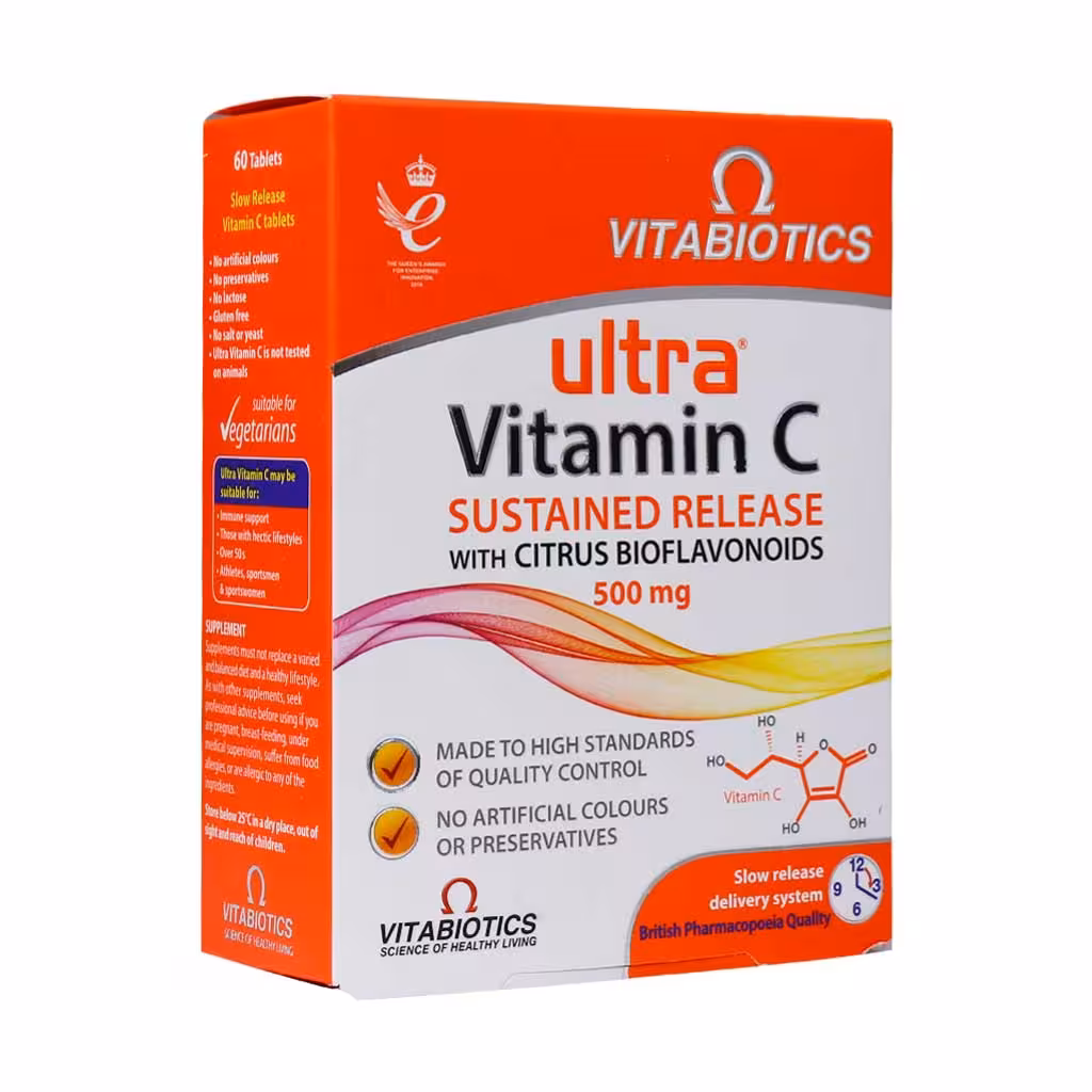 قرص اولترا ویتامین C 500 میلی گرم ویتابیوتیکس 60 عدد