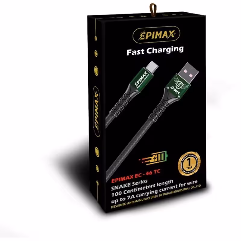 کابل شارژ تایپ سی اپی مکس مدل  SNAKE DESIGN EC-46 TC(پس کرایه)