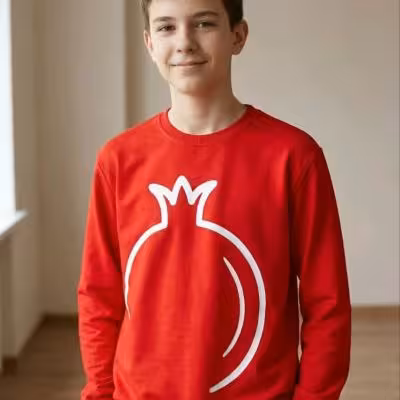 بلوز دورس پنبه اناری نوجوانان (مناسب دختر و پسر)