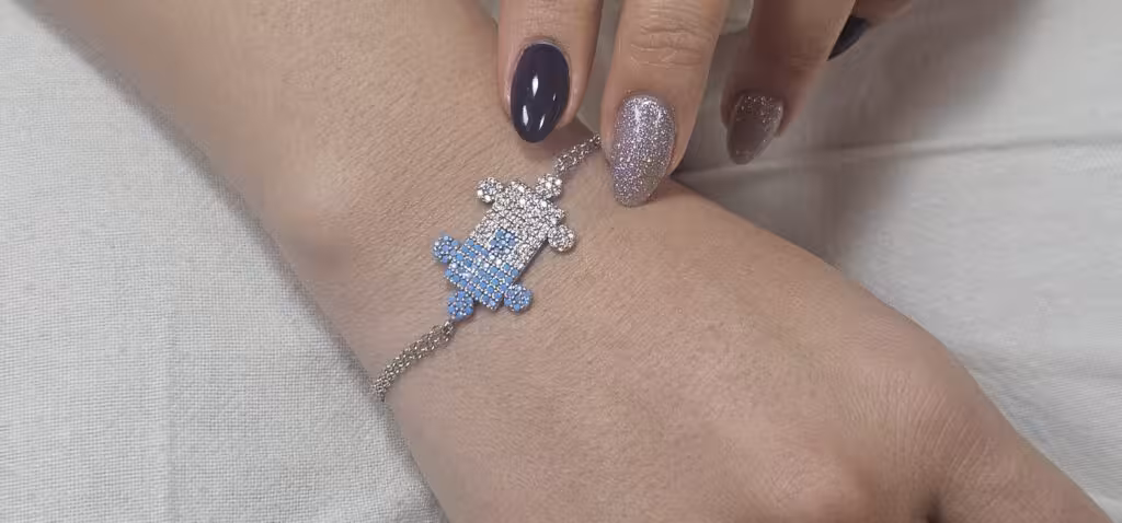 دستبند نقره پازل