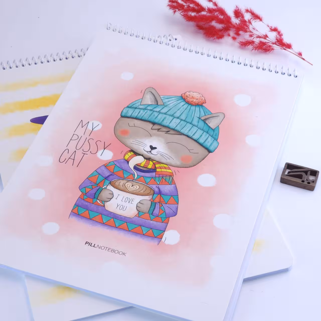 دفتر نقاشی پیل رحلی سیم از بالا PILL painting notebook A4