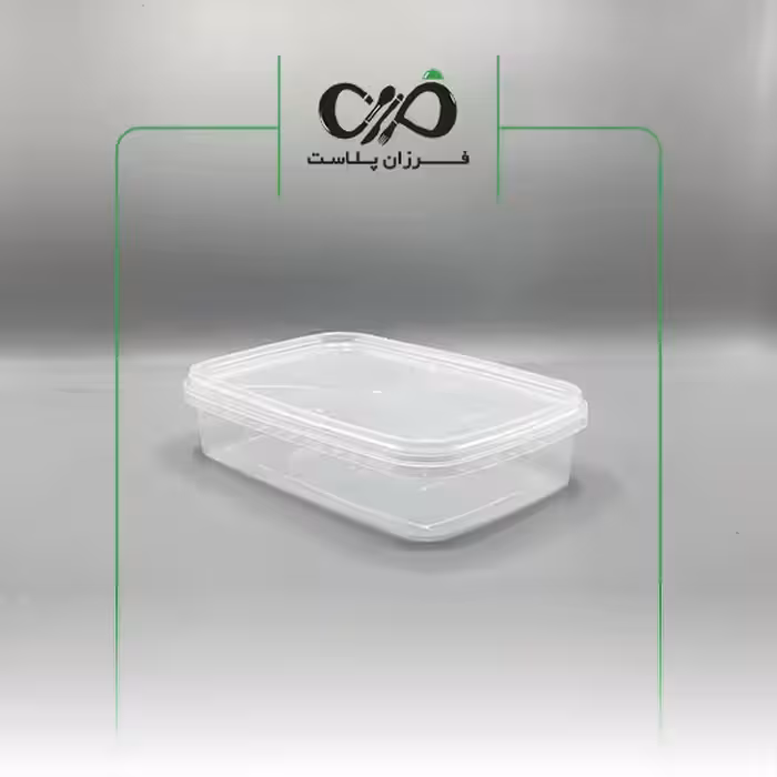 ظرف یکبار مصرف مایکروویوی مستطیل 1000cc پولاد پویش با درب (120عددی)