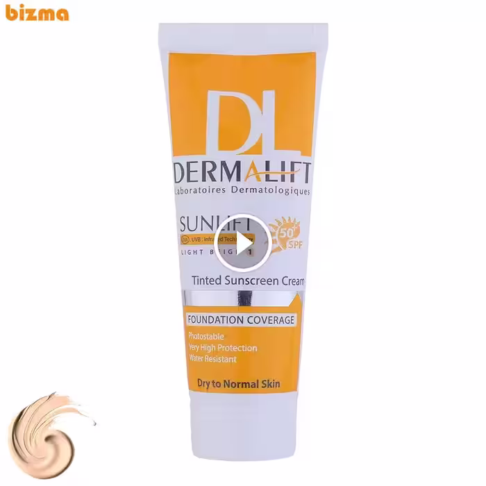 کرم ضد آفتاب بی‌رنگ درمالیفت Sunlift SPF50 مناسب پوست‌ خشک حجم 40 میلی‌لیتر