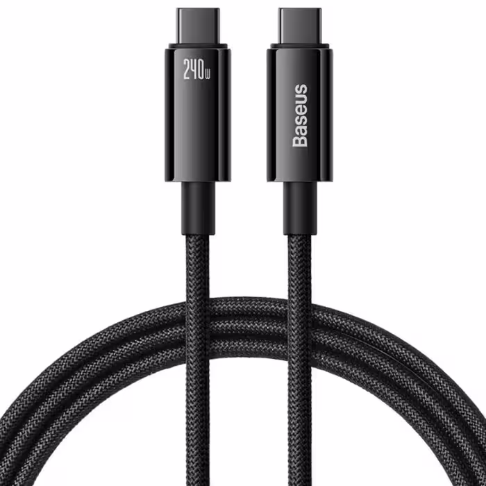 کابل تبدیل USB-C بیسوس مدل (TUNGSTEN GOLD (240W طول 2 متر - گارانتی آونگ | آرکا 90