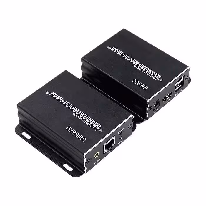 افزایش طول HDMI و USB بر روی کابل شبکه تا 50 متر با قابلیت KVM لایمستون LS-HKE50
