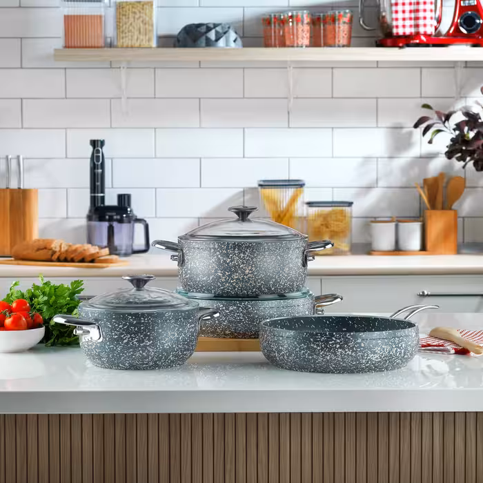 سرویس قابلمه 7 پارچه نچسب و نسوز Schafer مدل ilya