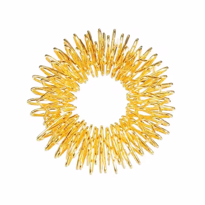 رینگ ماساژ انگشت زرد طلایی (حلقه ماساژ انگشت)