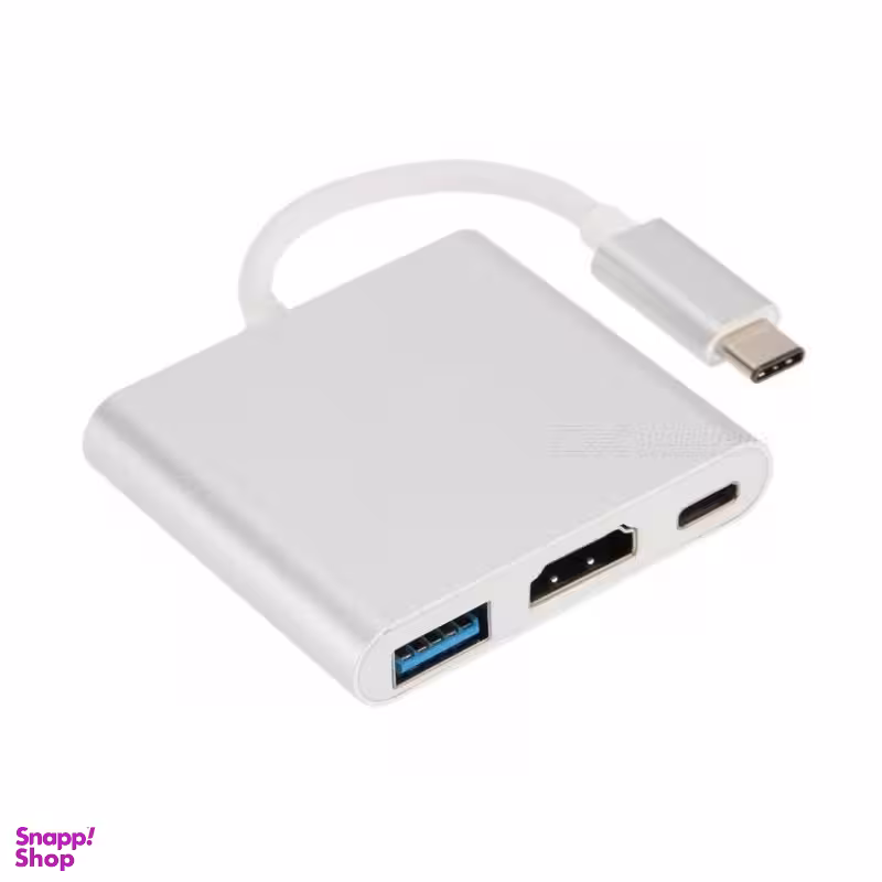 مبدل Type C به HDMI و USB30 و Type C