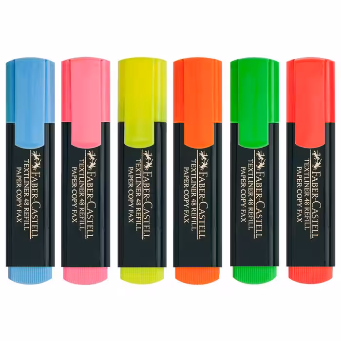 ماژیک علامت گذار فابر کاستل مدل 1548 بسته 6 عددی | چاوه