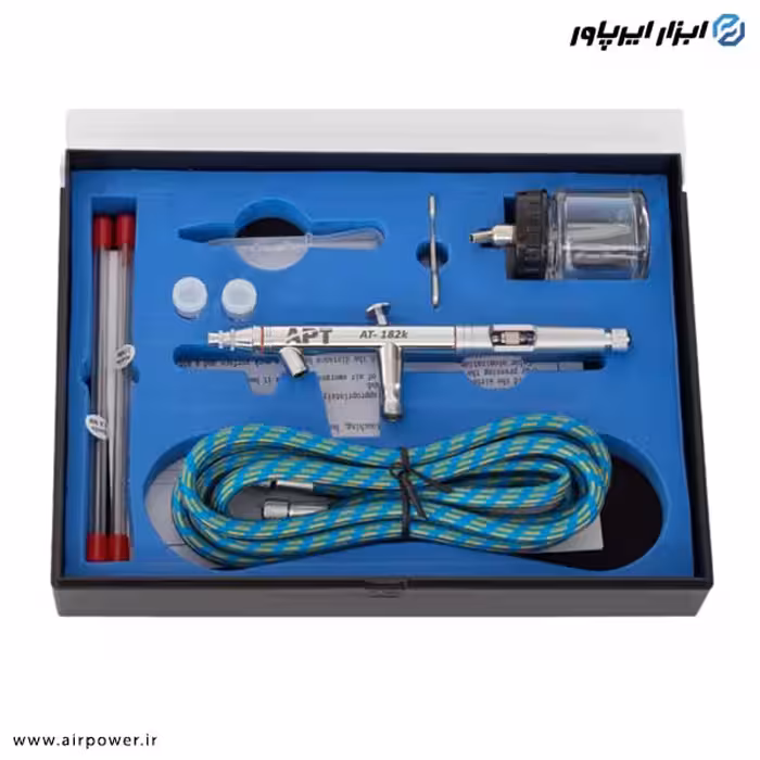 کیت ایربراش APT کاسه زیر با لوازم مدل AT-182K
