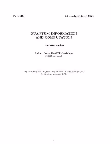 خرید و دانلود نسخه کامل کتاب Quantum Information and Computation