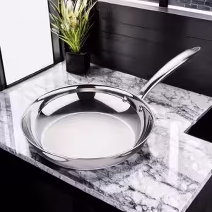 ماهی تابه تک دسته استیل 24 سانتی عرشیا مدل SS160-3565