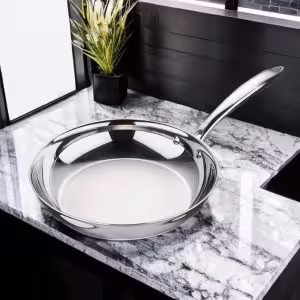 ماهی تابه تک دسته استیل 24 سانتی عرشیا مدل SS160-3565