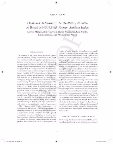 خرید و دانلود نسخه کامل کتاب Death and Architecture: The Pre-Pottery Neolithic A Burials at WF16, Wadi Faynan, Southern Jordan