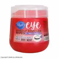 دستمال مرطوب پاک کننده آرایش دور چشم دافی 45 عددی