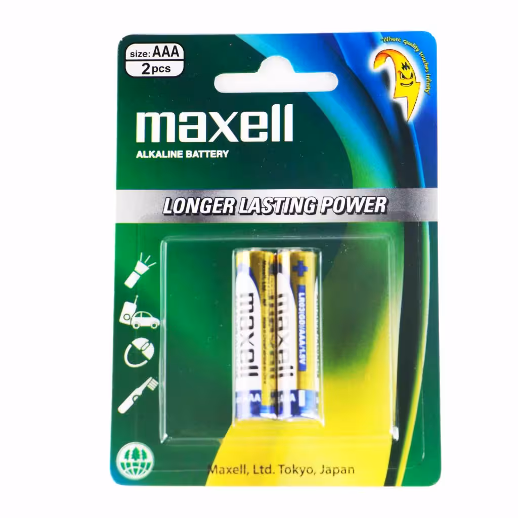 باتری نیم قلمی مدل ALKALIN BATTEY بسته دو عددی مکسل