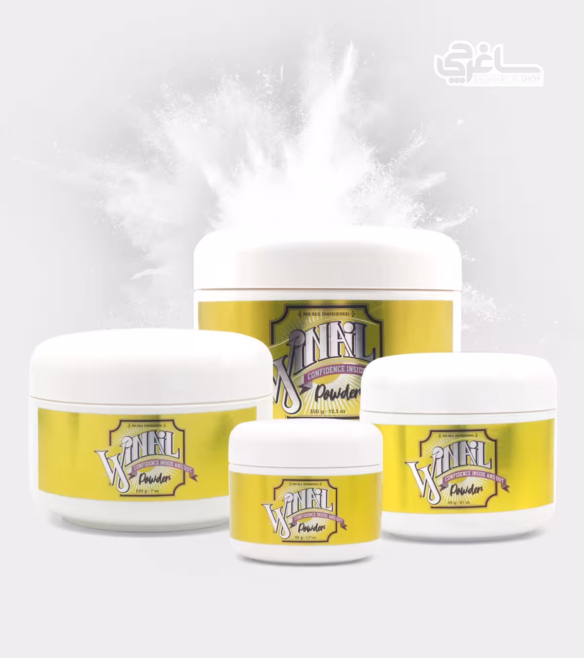 پودر کاشت ناخن سفید گچی وینیل Winail White