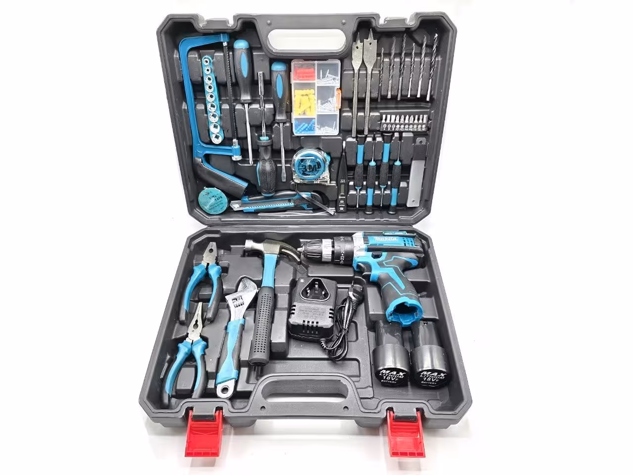 مجموعه دریل شارژی 18 ولت طرح ماکیتا با لوازم کامل مدل 18VM