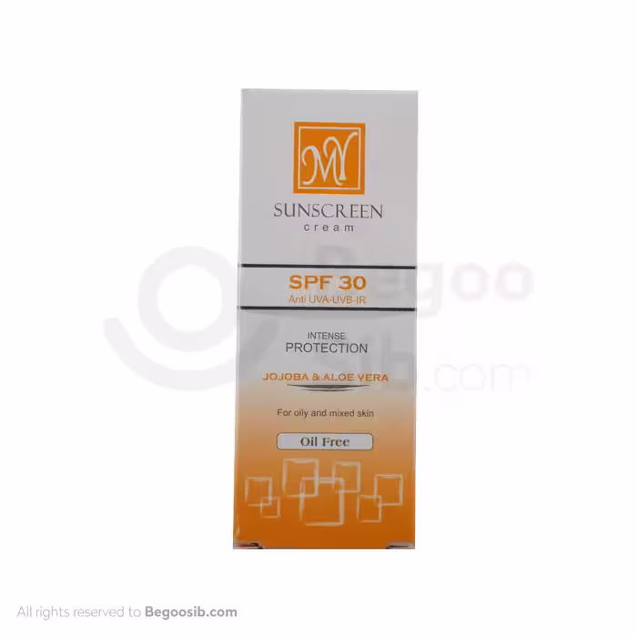 کرم ضد آفتاب مای فاقد چربی spf 30 بی رنگ 50 میلی لیتری