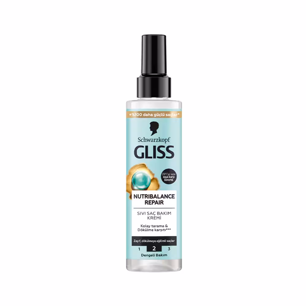 اسپری دوفاز گلیس GLISS مدل Nutribalance Repair مناسب موهای ضعیف حجم 200 میل